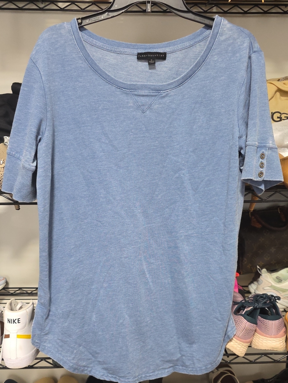 Jane and Delancey Light Blue Short Sleeve Tee